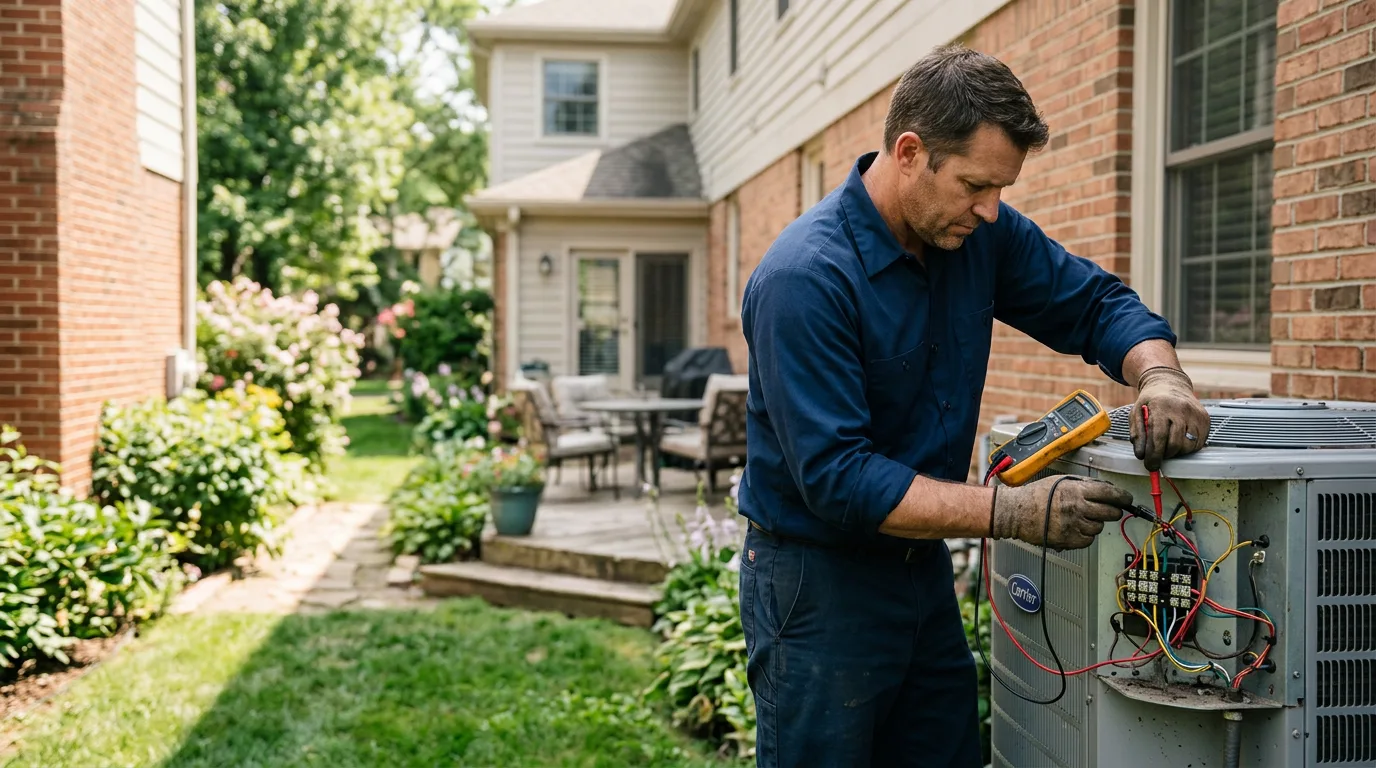 HVAC technician working near Caspar, CA